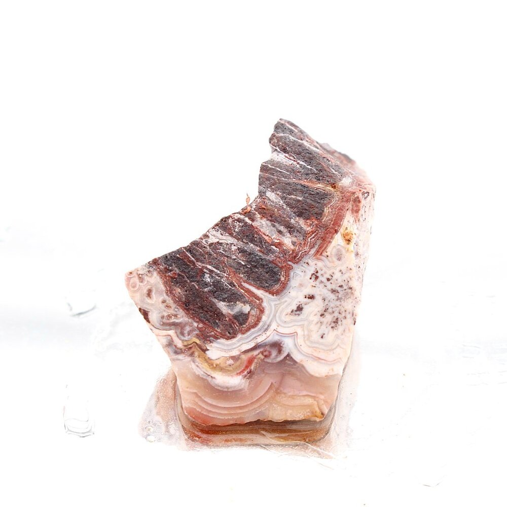 Mexican Crazy Lace Agate, Raw Rough Natural Lapidary Cabochon Material - Picture 10 of 11